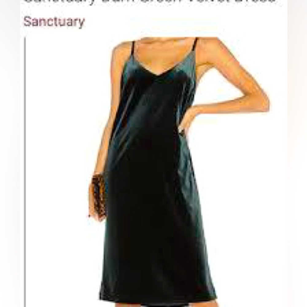 Sanctuary Women's Green Velvet Dress